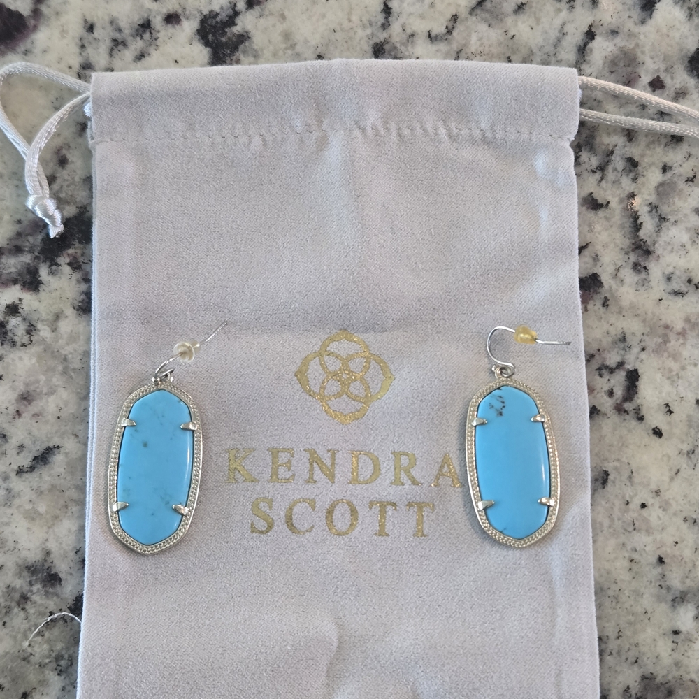 Kendra Scott turquoise Elle Earrings In Gold